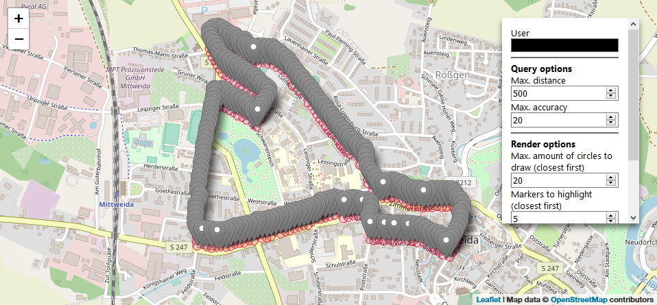 Web interface overview with a dataset loaded in